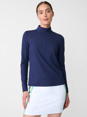 J.McLaughlin Ace 1/4 Zip Top Navy | Women Catalina Cloth™ Dresses