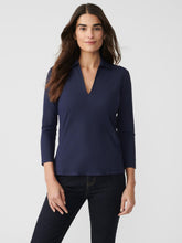 J.McLaughlin Aida 3/4 Sleeve Top Winter Navy | Women Catalina Cloth™ Dresses