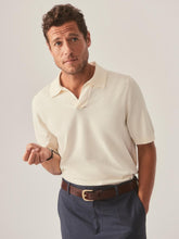 J.McLaughlin Amalfi Short Sleeve Polo Egret White | Men/Women Knits & Polos