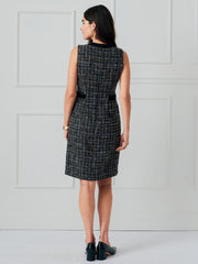 J.McLaughlin Anjali Tweed Dress Black/tan | Women Dresses