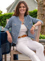 J.McLaughlin April Jacket In Stripe Denim | Women Jackets
