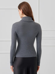 J.McLaughlin Arlette Turtleneck Heather Gray | Women Sweaters