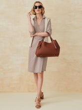 J.McLaughlin Benjamina Dress In Mini Among The Dunes Chocolate/tan | Women Dresses