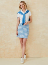 J.McLaughlin Briana Skort In Shadow Hex Blue/off White | Women Skirts