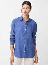 J.McLaughlin Britt Linen Shirt Dark Chambray | Women Shirts & Tops