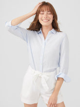 J.McLaughlin Britt Linen Shirt Sky Blue | Women Shirts & Tops