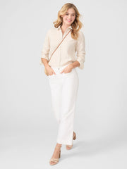 J.McLaughlin Britt Linen Shirt Tan | Women Shirts & Tops