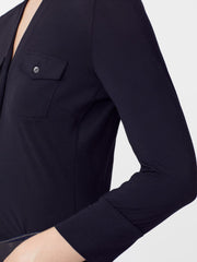 J.McLaughlin Brynn Lyford Jersey Shirt Black | Women Shirts & Tops