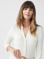 J.McLaughlin Brynn Lyford Jersey Shirt Off White | Women Shirts & Tops