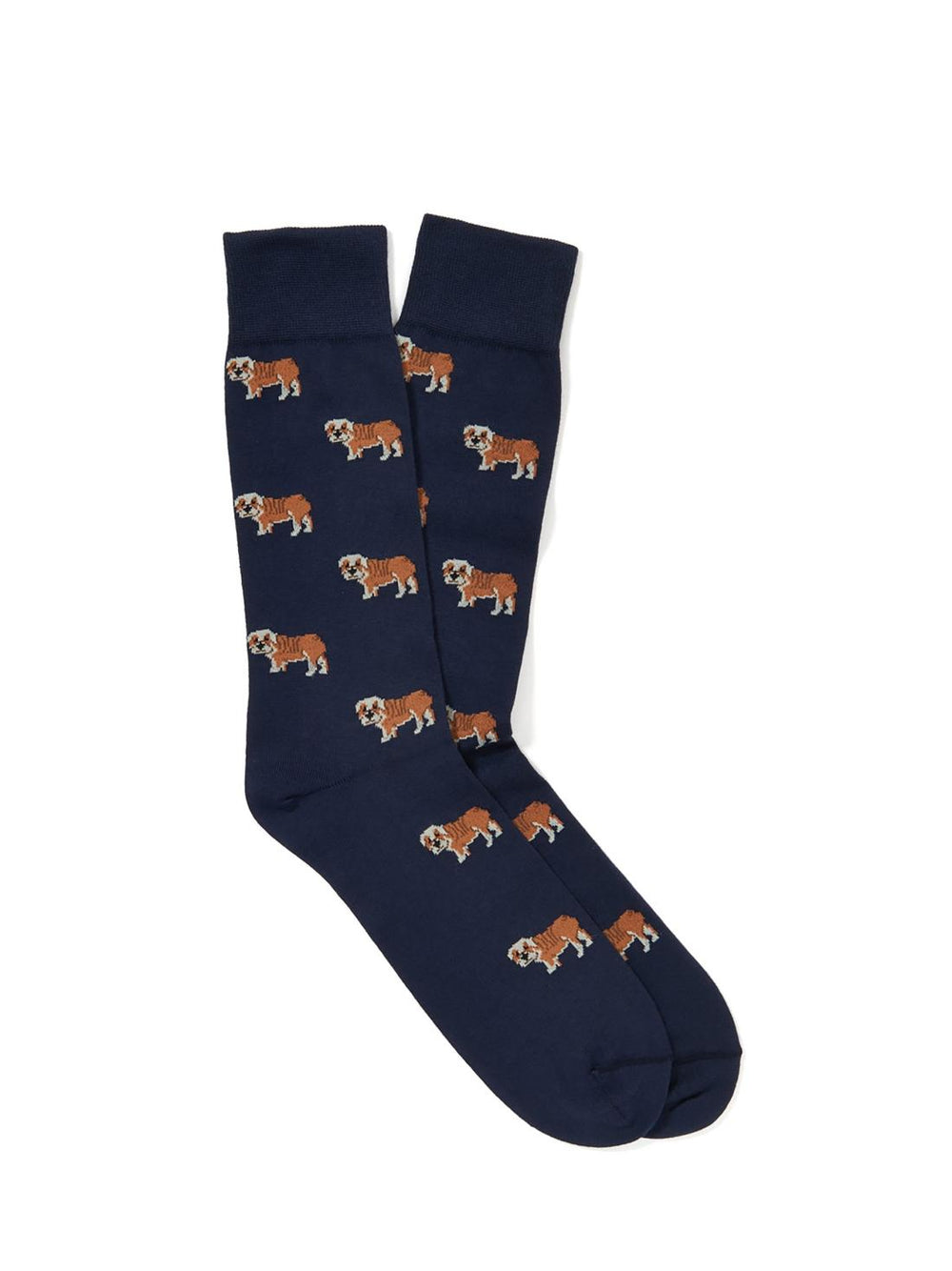 J.McLaughlin Bulldog Socks Navy/tan/white | Men Socks