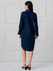 J.McLaughlin Cagney Dress In Foulard Navy | Women Dresses