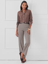 J.McLaughlin Calder Pants In Houndstooth Jacquard Cream/brown/black | Women Pants