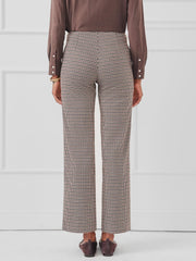 J.McLaughlin Calder Pants In Houndstooth Jacquard Cream/brown/black | Women Pants
