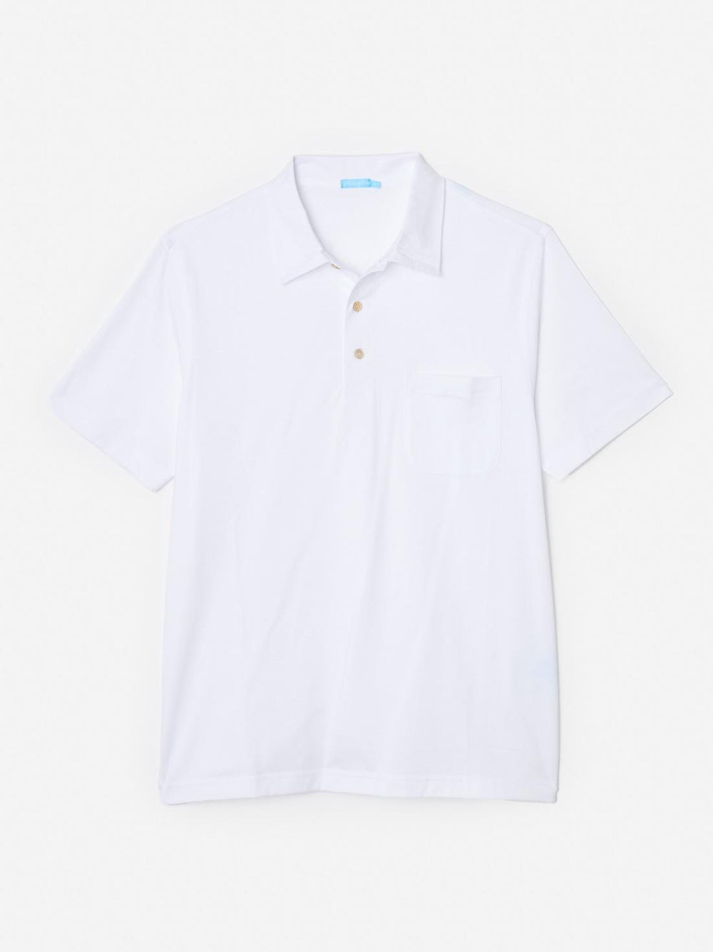 J.McLaughlin Callahan Cotton Polo White | Men Knits & Polos
