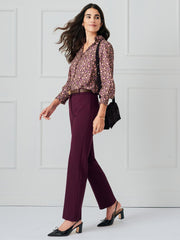 J.McLaughlin Cecilia Blouse In Flower Market Plum/purple/off White | Women Shirts & Tops