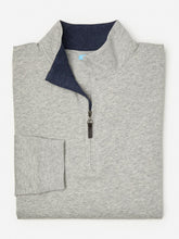 J.McLaughlin Clermont Cotton 1/4 Zip Heather Grey | Men Knits & Polos