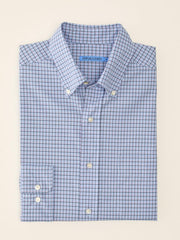 J.McLaughlin Collis Classic Fit Shirt In Mini Window Pane Light Blue/pink/navy | Men Shirts