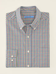 J.McLaughlin Collis Classic Fit Shirt In Plaid Green/blue/pink | Men Shirts