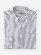 J.McLaughlin Collis Classic Fit Shirt In Stripe Navy/white | Men Shirts
