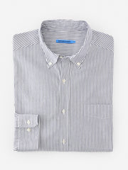 J.McLaughlin Collis Classic Fit Shirt In Stripe Navy/white | Men Shirts