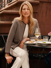 J.McLaughlin Cyna Jacket In Houndstooth Jacquard Cream/brown/black | Women Jackets