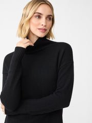 J.McLaughlin Dina Cashmere Turtleneck Black | Women Sweaters