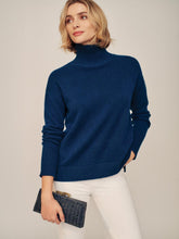 J.McLaughlin Dina Cashmere Turtleneck Classic Navy | Women Sweaters