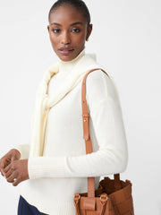 J.McLaughlin Dina Cashmere Turtleneck Ivory | Women Sweaters
