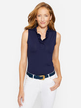 J.McLaughlin Durham Sleeveless Ruffle Top Winter Navy | Women Shirts & Tops