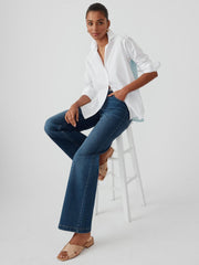 J.McLaughlin Finn Shirt In Solid Turnberry White | Women Shirts & Tops