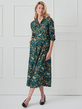 J.McLaughlin Freda Dress In Savanna Blooms Black/green/yellow | Women Dresses