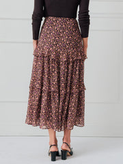 J.McLaughlin Giulia Skirt In Flower Market Plum/purple/off White | Women Skirts