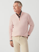 J.McLaughlin Henry Cashmere 1/4 Zip Heather Pink | Men/Women Sweaters