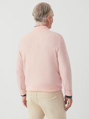 J.McLaughlin Henry Cashmere 1/4 Zip Heather Pink | Men/Women Sweaters