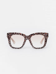 J.McLaughlin Jaden Readers In Leopard Dark Brown Leopard | Women Eyewear
