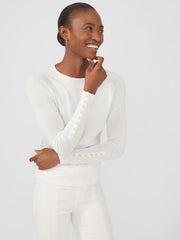 J.McLaughlin Jamey Sweater White | Women Sweaters