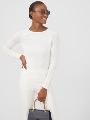 J.McLaughlin Jamey Sweater White | Women Sweaters