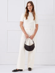 J.McLaughlin Jess Ribbed Top Ivory | Women Shirts & Tops