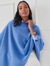 J.McLaughlin Journee Wool Cashmere Poncho Light Royal Blue | Women Wraps & Ponchos