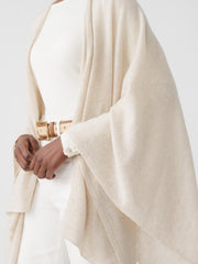 J.McLaughlin Julia Cashmere Wrap Oatmeal | Women Wraps & Ponchos