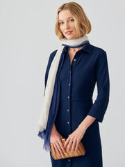 J.McLaughlin Kailyn Maxi Dress In Radio Waves Jacquard Navy | Women Dresses