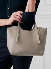 J.McLaughlin Lane Leather Mini Tote Taupe | Women Totes