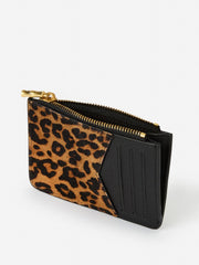 J.McLaughlin Libi Pony Hair Card Case In Leopard Brown/multi | Women Shoes & Accessories