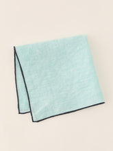 J.McLaughlin Linen Pocket Square Aqua | Men Pocket Squares
