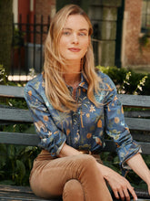 J.McLaughlin Lois Shirt In Jungle Tableau Navy/multi | Women Shirts & Tops