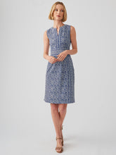 J.McLaughlin Lola Sleeveless Dress In Ogaden Gate Navy/off White | Women Navy Dresses