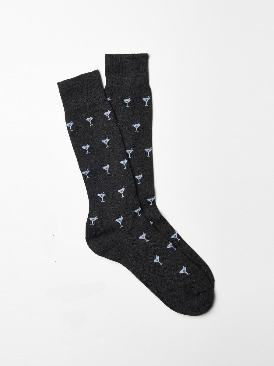 J.McLaughlin Martini Socks Darkheather Gray | Men Socks