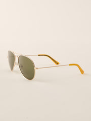 J.McLaughlin Maverick Sunglasses Dark Green/gold | Men Shoes & Accessories