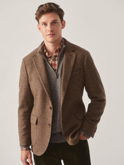 J.McLaughlin McCown Wool Sport Coat In Herringbone Beige/brown | Men Jackets & Sport Coats