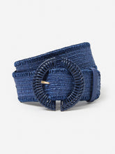 J.McLaughlin Millie Grasscloth Belt Navy | Women Belts